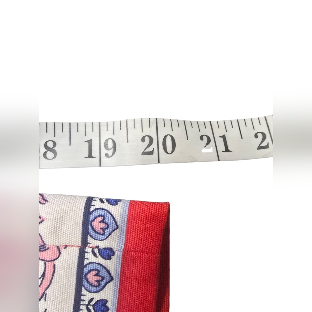 TALBOTS Red White Blue and Pink Floral Print Lined Skirt Sz. 8 - Picture 5 of 8